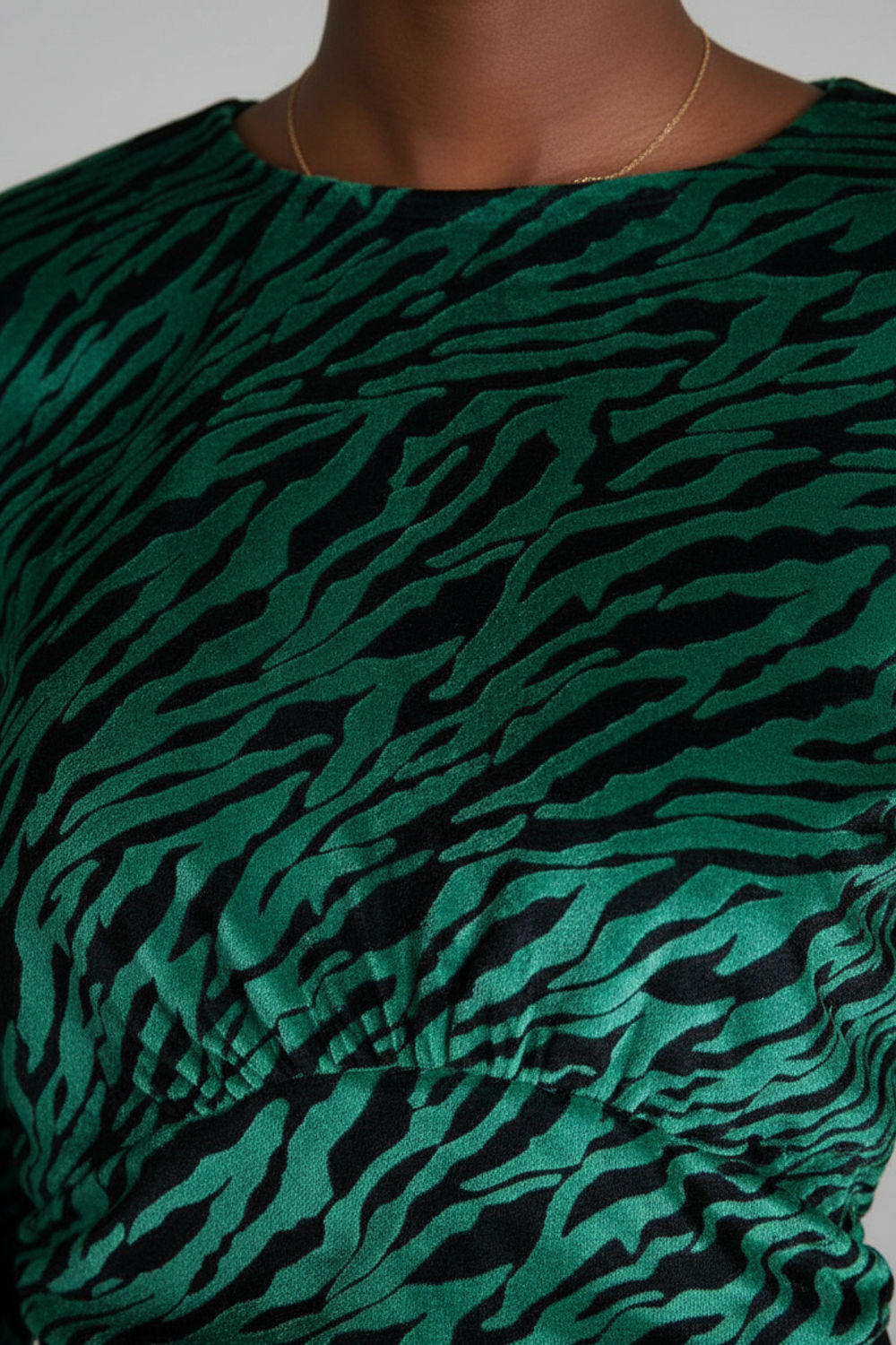 Liv Animal Print Long Sleeve Top in Green