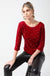 Patsy Sequin Top U Back in Red