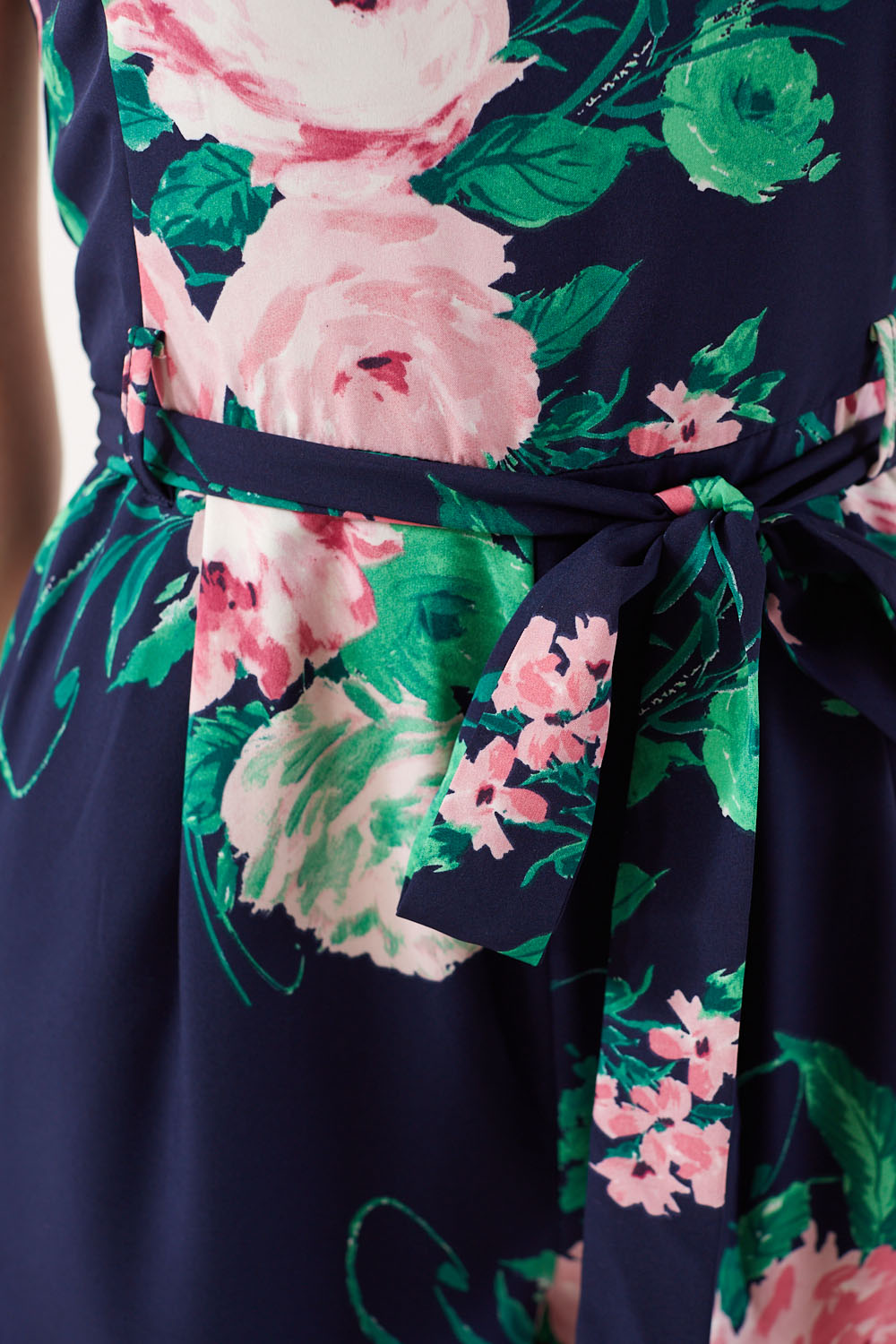 Layla Floral Retro Culotte Jumpsuit in Navy