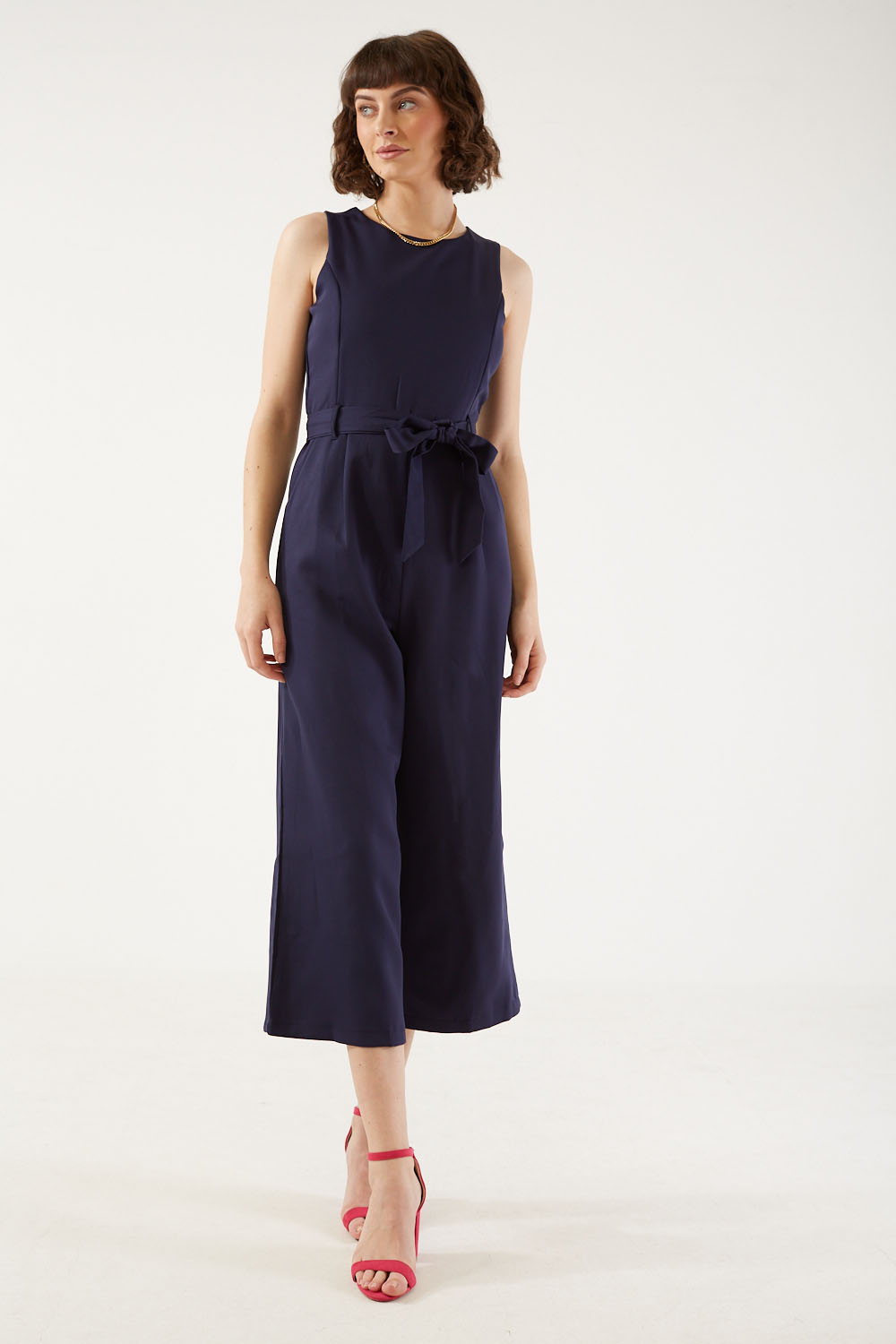 Layla Longline Culotte Jumpsuit in Navy