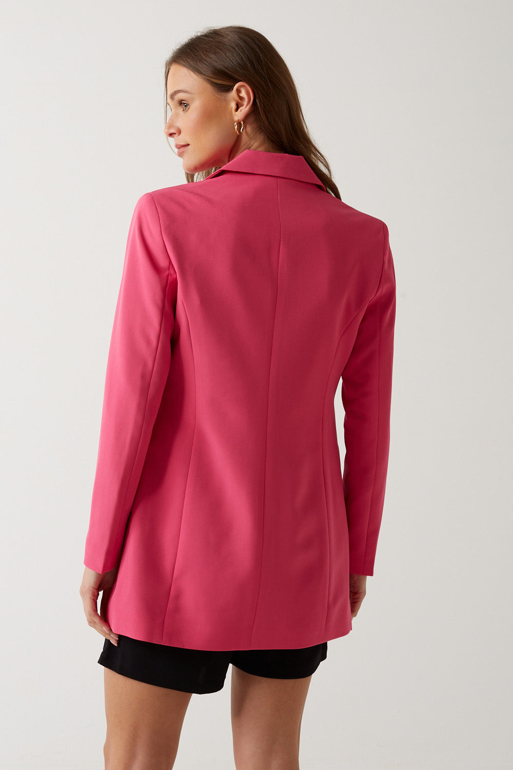 Maia Long Blazer in Pink