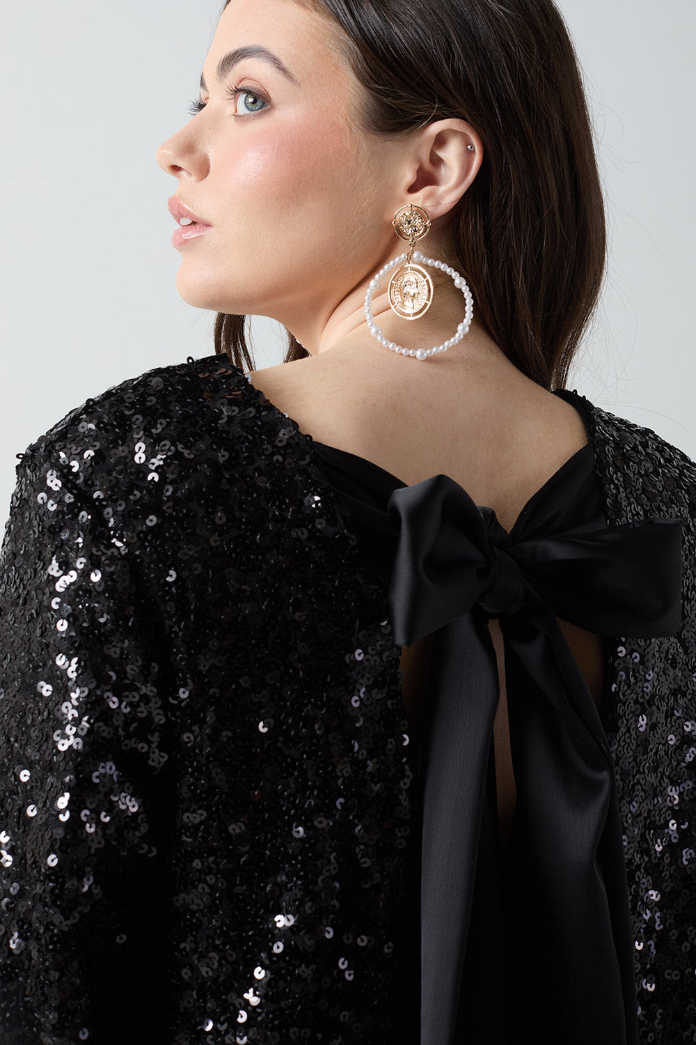 Jude Sequin Bow Back Dress