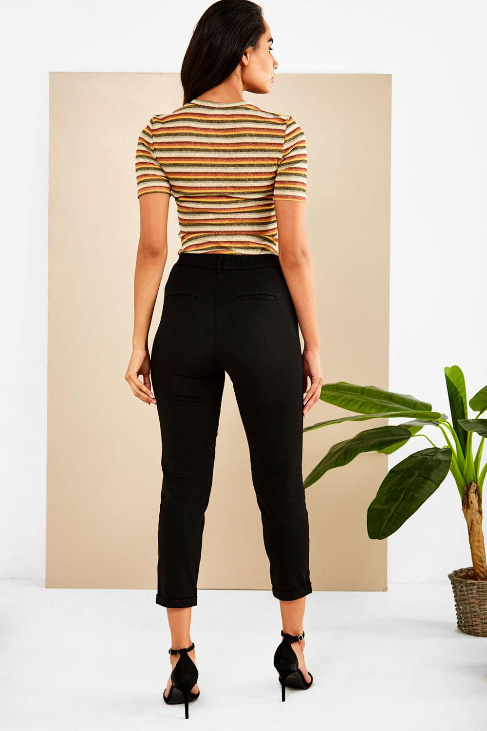 Maya Regular Loose Pants in Black