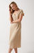 Milo Midi Dress in Beige