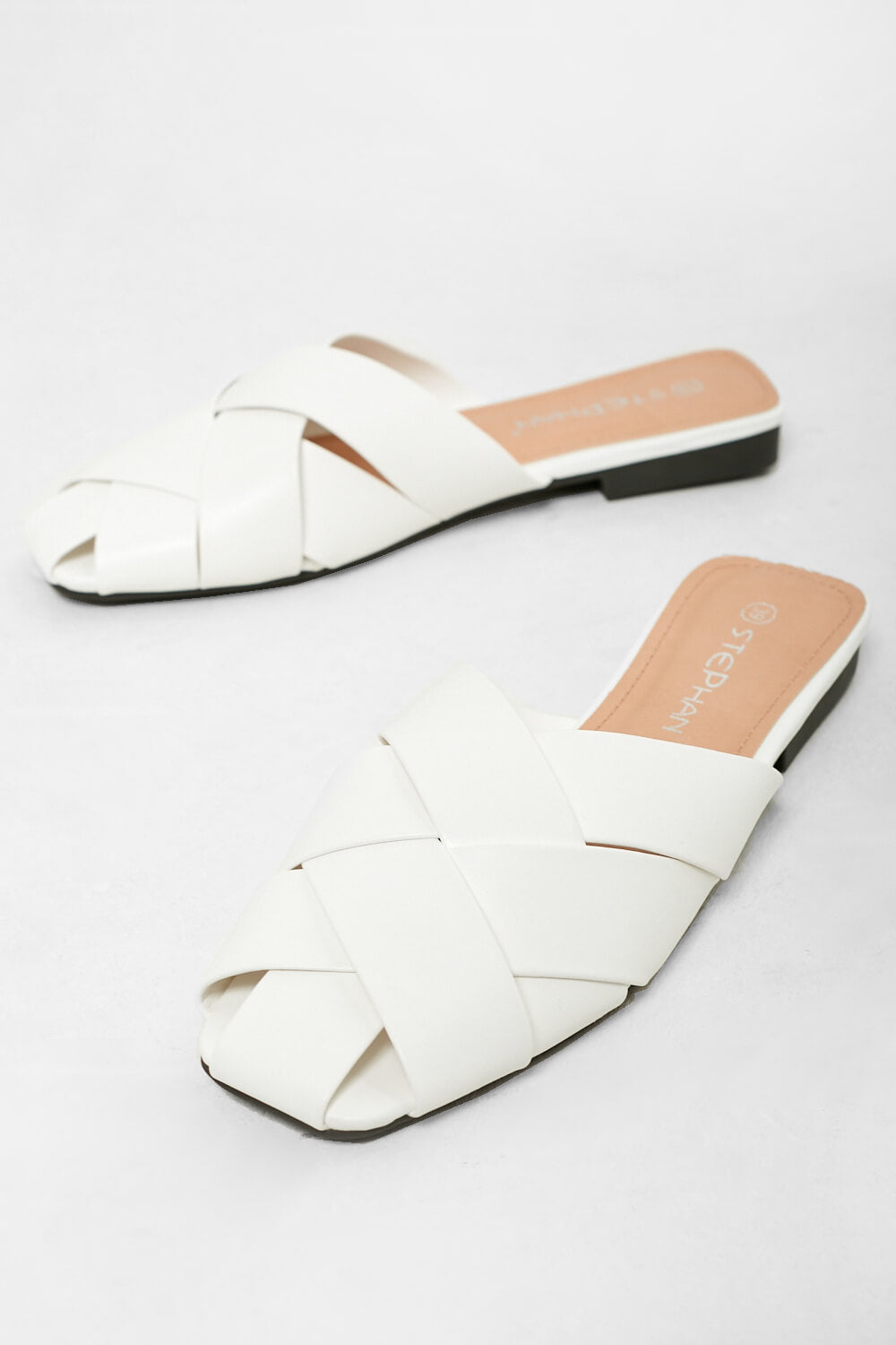 Mule Loafers in White