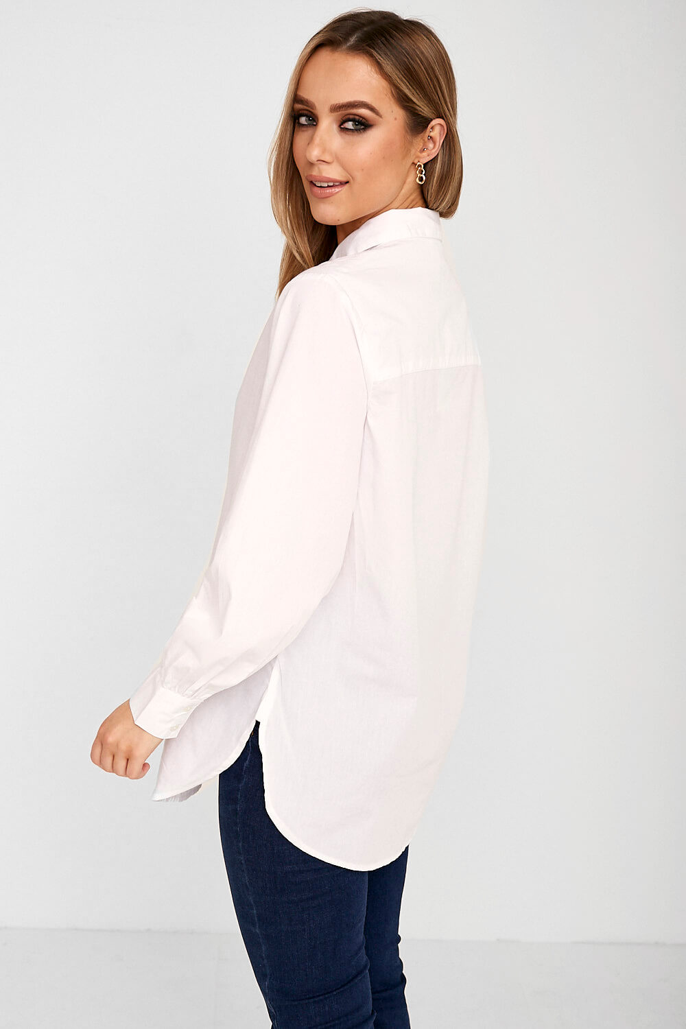 Nora Long Sleeve Shirt in White