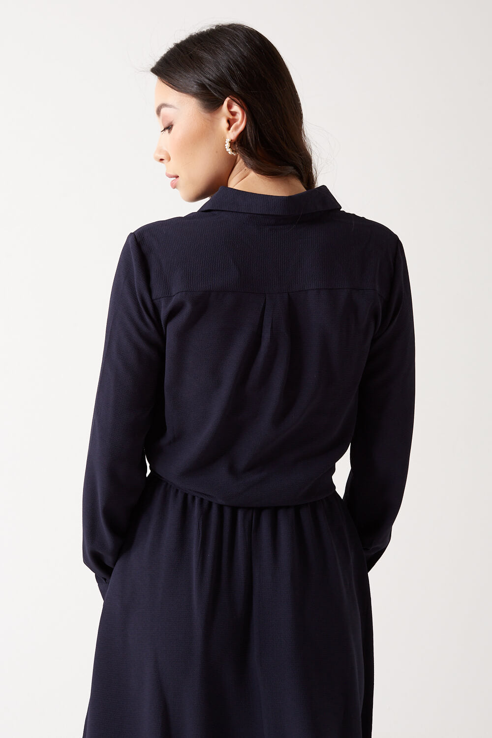 Nova Knotted Shirt in Navy