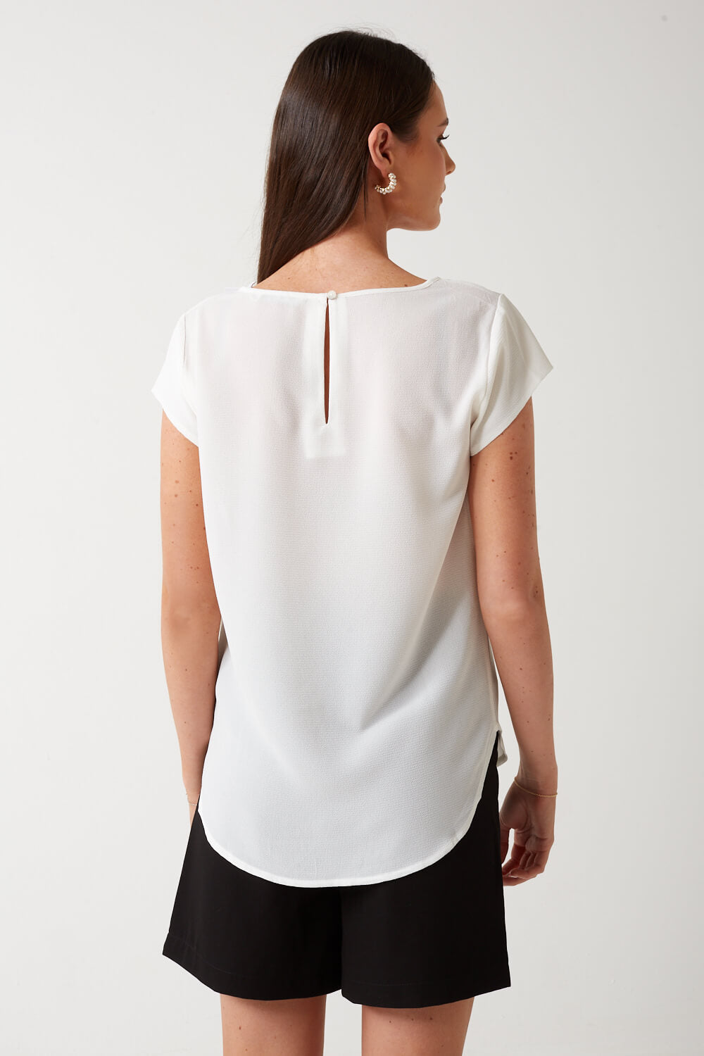 Nova Short Sleeve Top in White