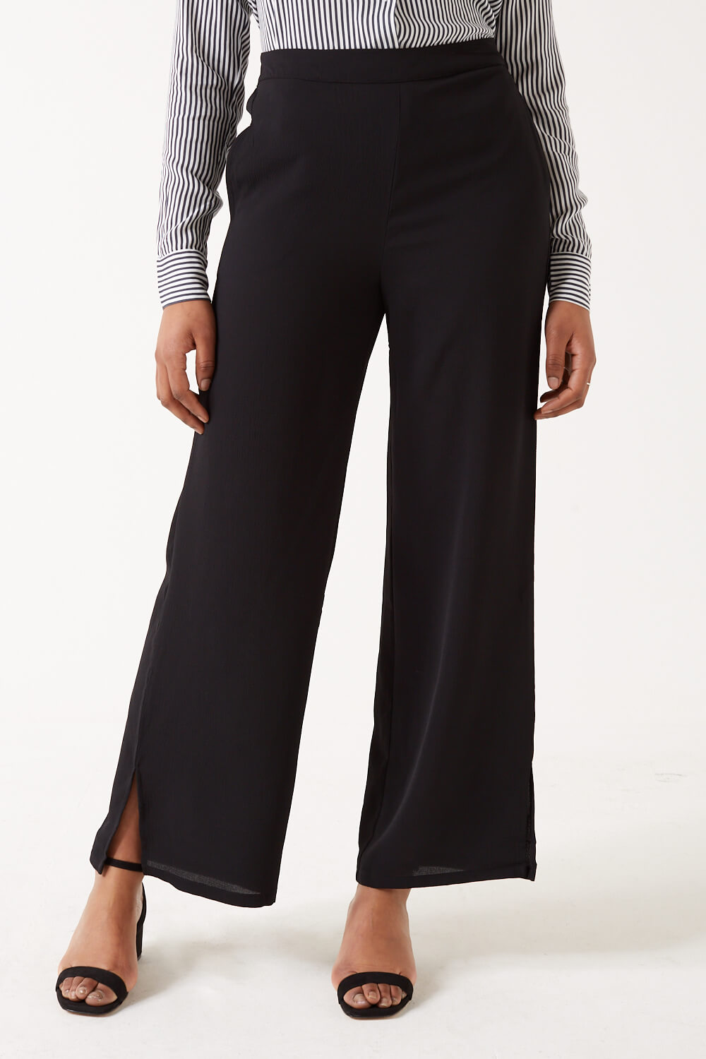 Nova Wide Leg Trousers in Black