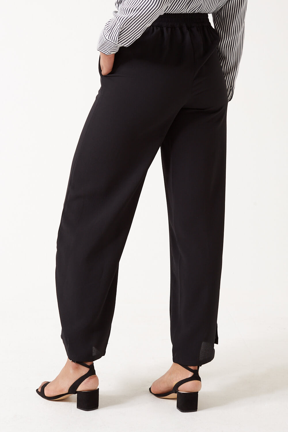 Nova Wide Leg Trousers in Black