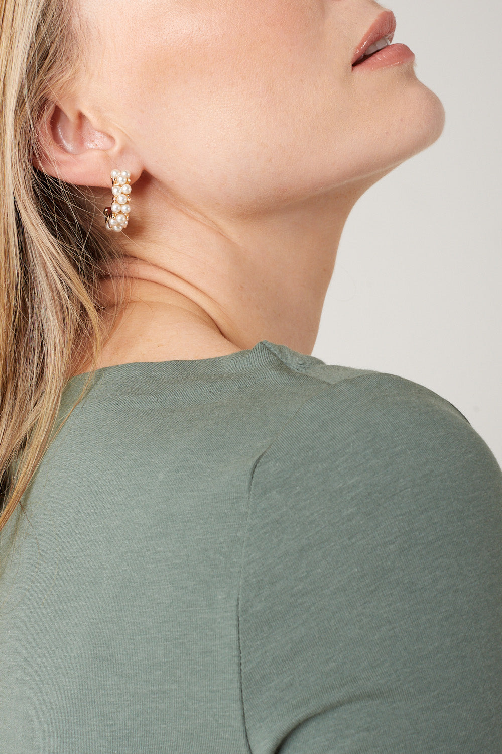 Panda Boat Neck T-Shirt in Green