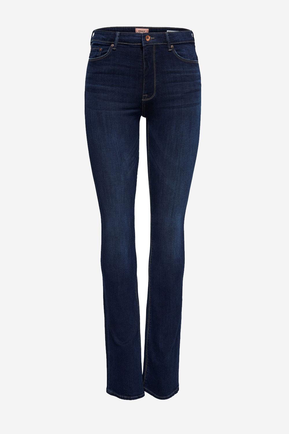 Paola Flared Jeans in Dark Blue Denim