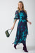 Tina Print Midi Dress in Blue