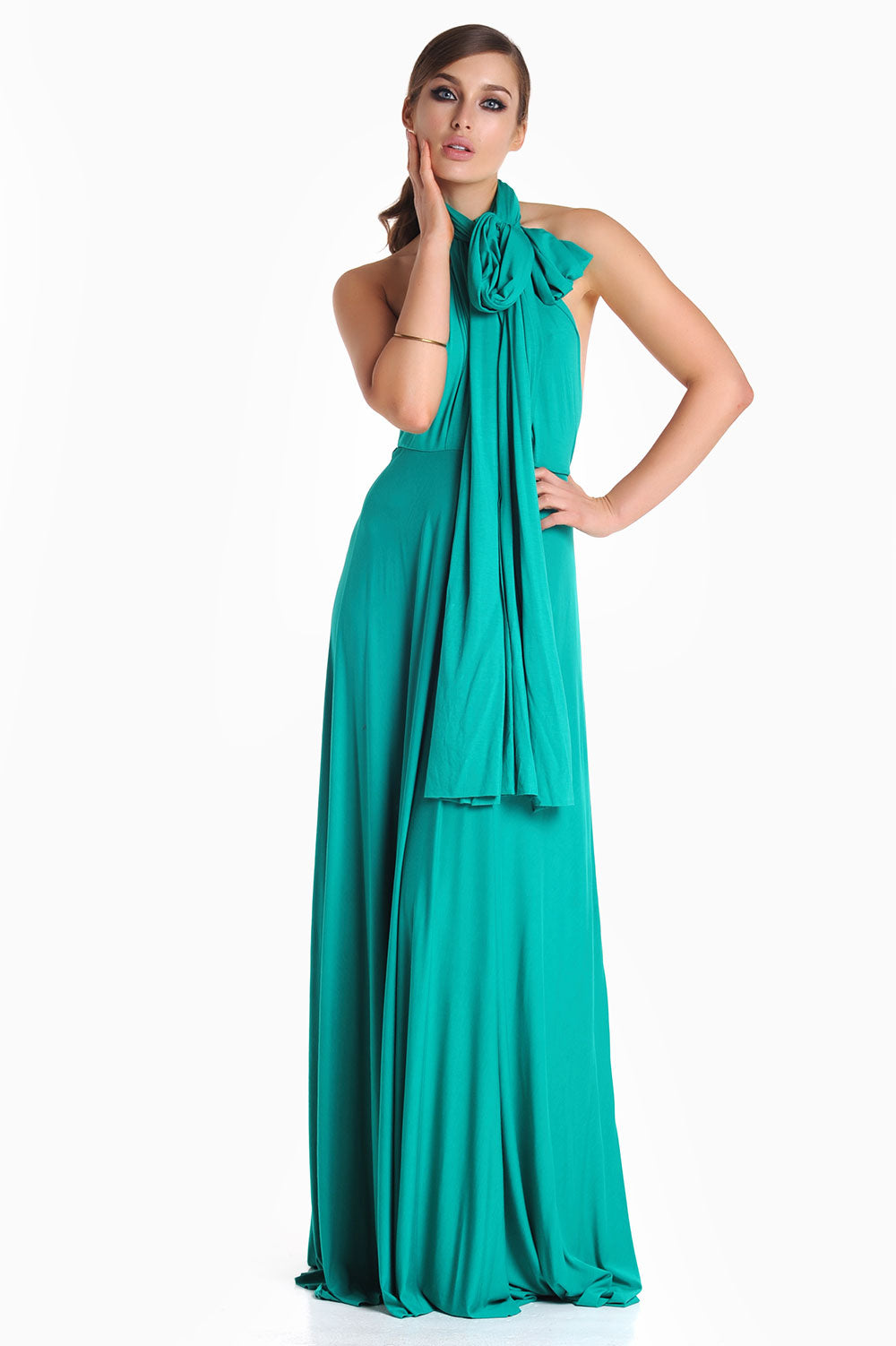 Blair Multi Way Maxi Dress in Emerald