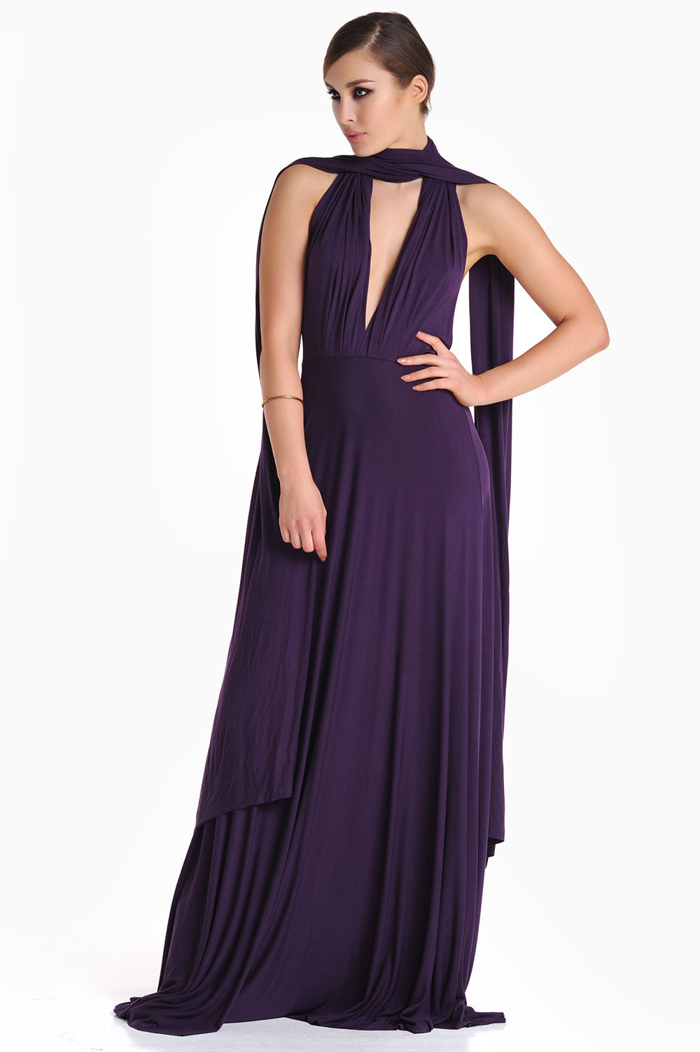 Blair Multi Way Maxi Dress in Purple