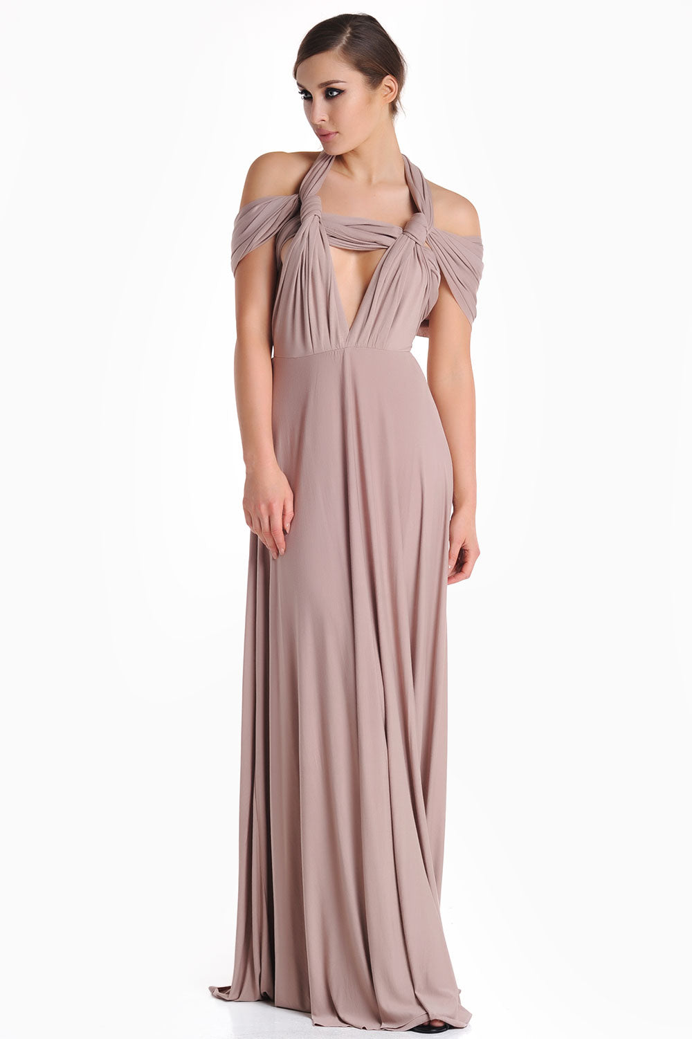 Blair Multi Way Maxi Dress in Mocha