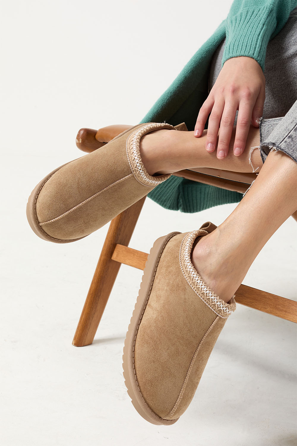 Rue Slip On Boots in Camel