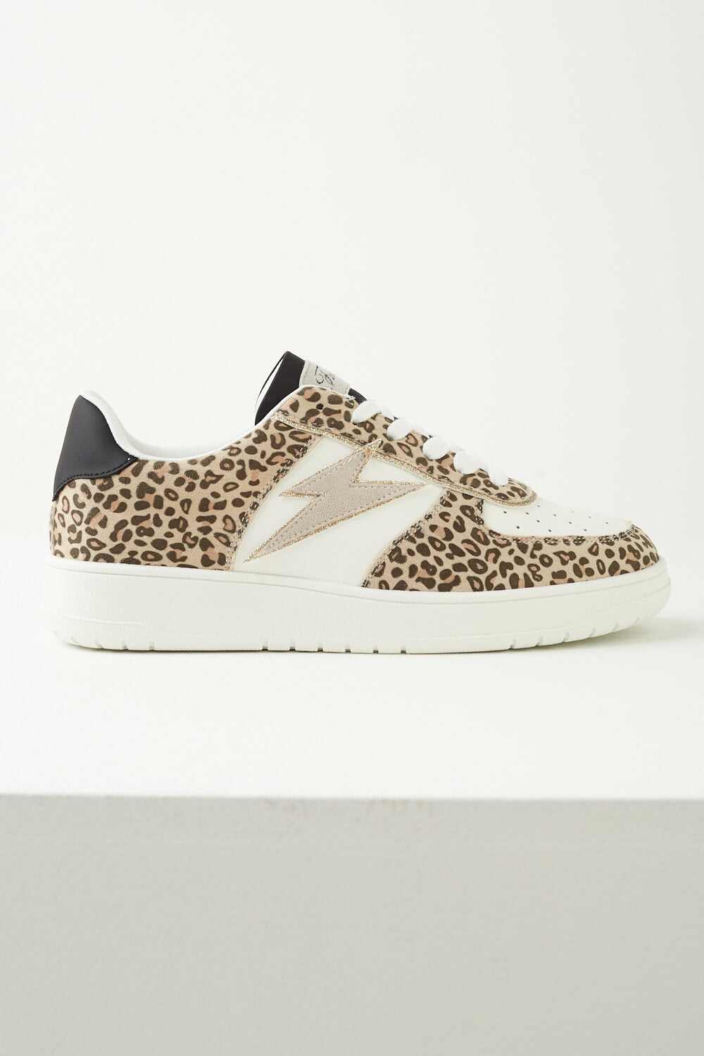 Saoirse Lightning Bolt Trainers in Leopard Print