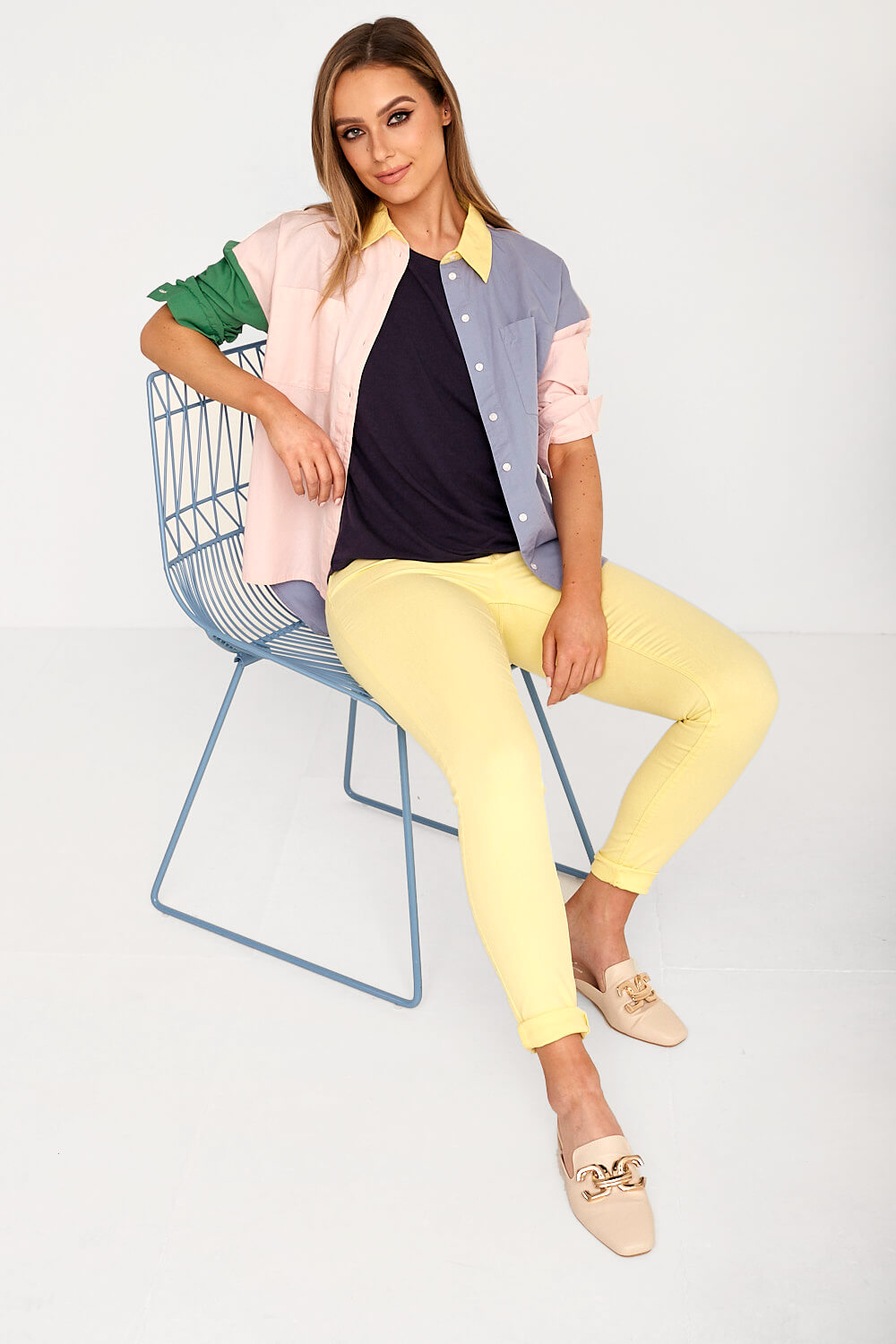 Seven Mid Rise Shape up Jeans in Yellow