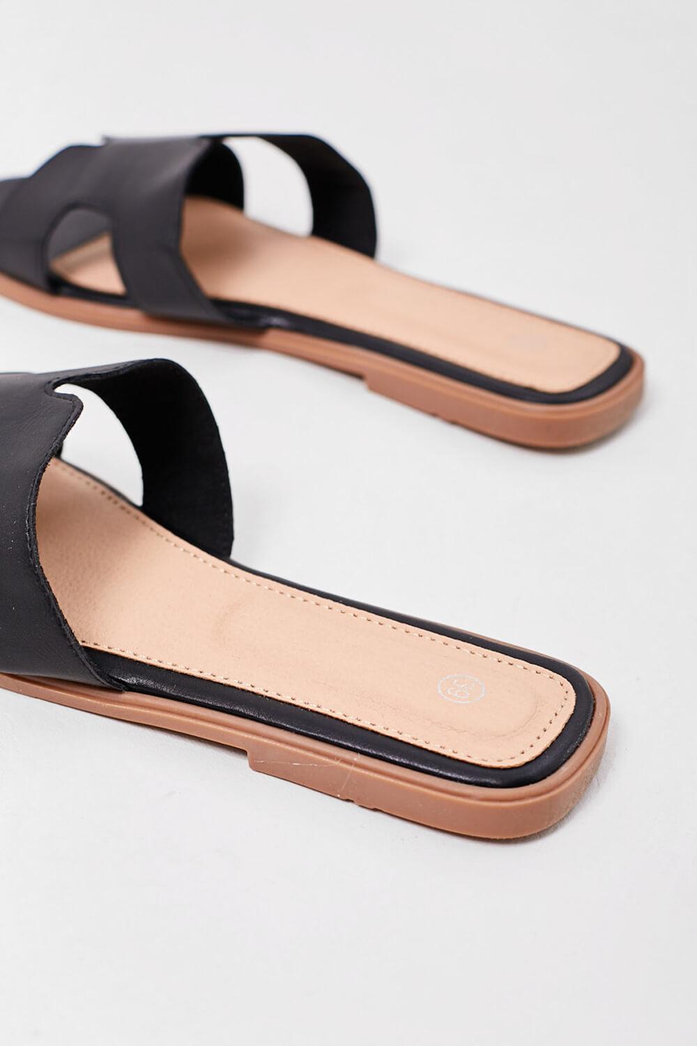 Lolly Slider Sandal in Black