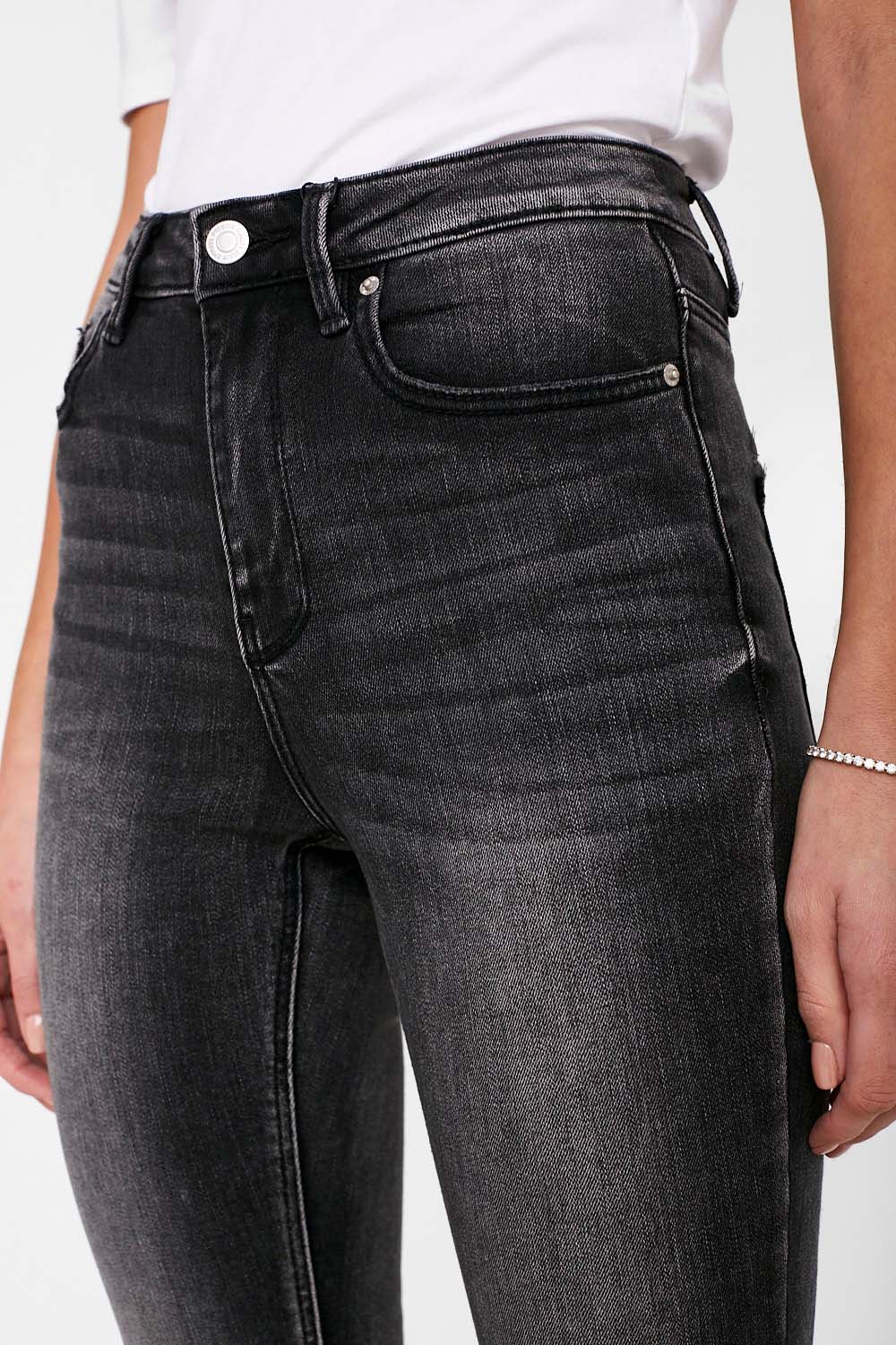 Sophia High Waisted Skinny Jeans in Grey