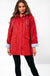 Lilly Stripe Lined Raincoat in Red