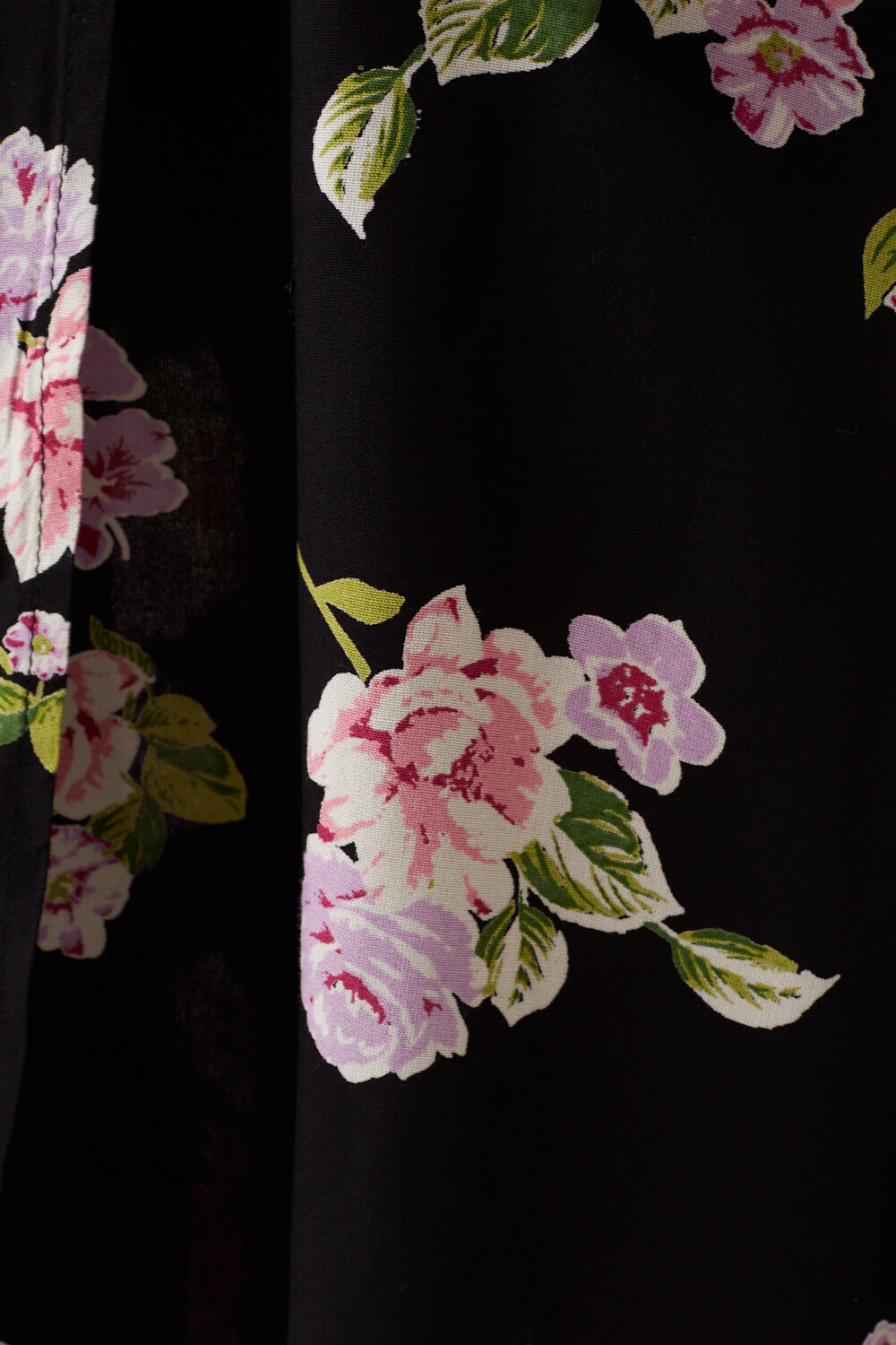 Tala Floral Print Wrap Skirt in Black