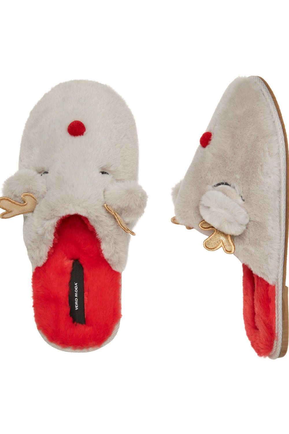 Thea Faux Fur Reindeer Slippers
