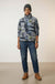 The Nexus Sherpa Fleece Pullover in Blue Abstract