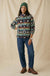 The Nexus Sherpa Fleece Pullover in Multi Aztec