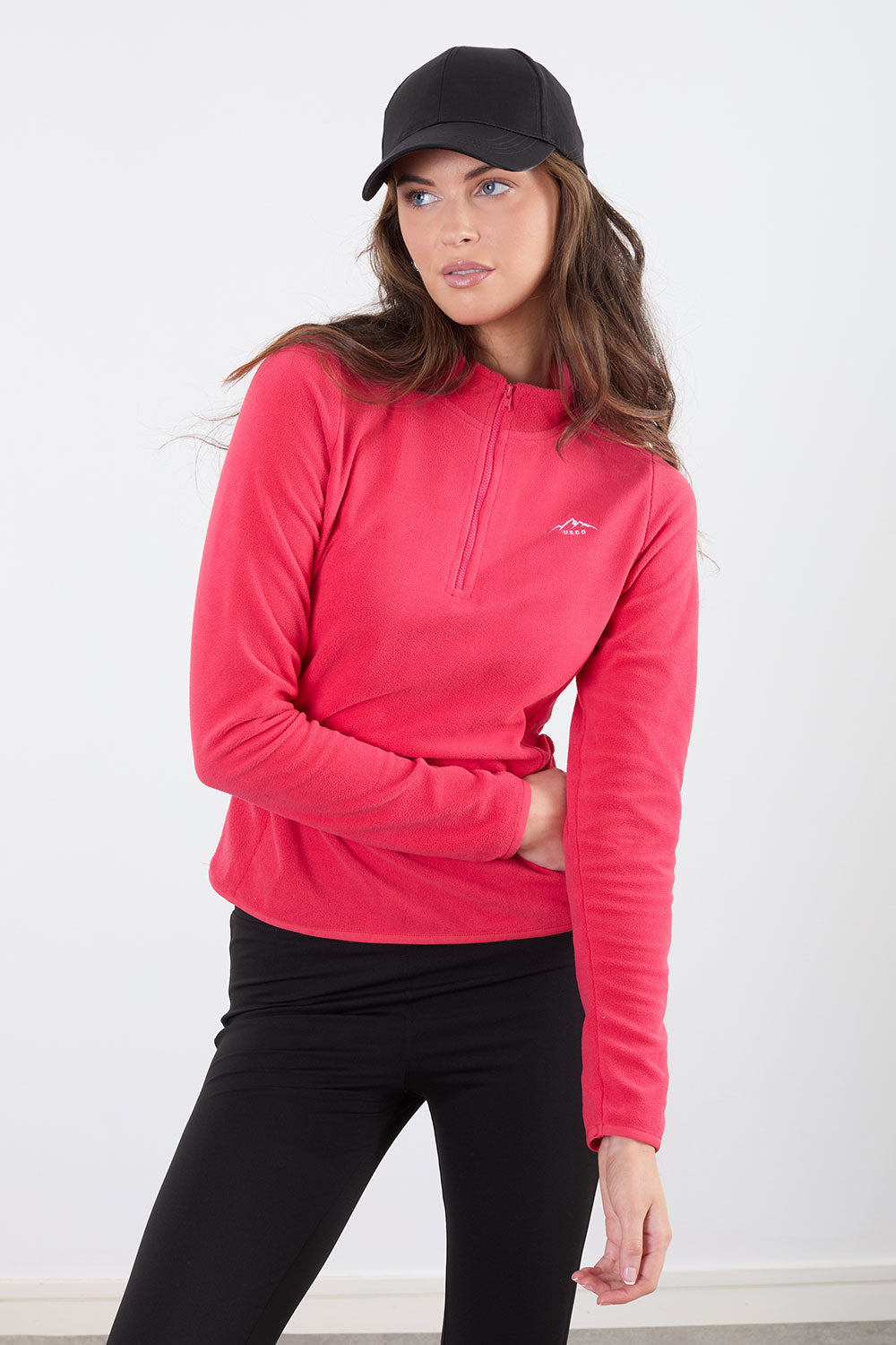 Flex Zip Fleece in Red