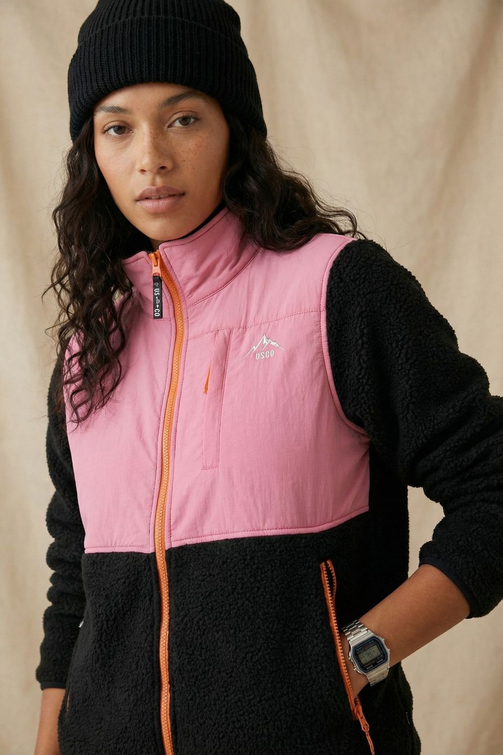 The AeroTherm Fleece in Pink Black