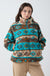 Polly Half Zip Printed Fleece in Aqua Aztec