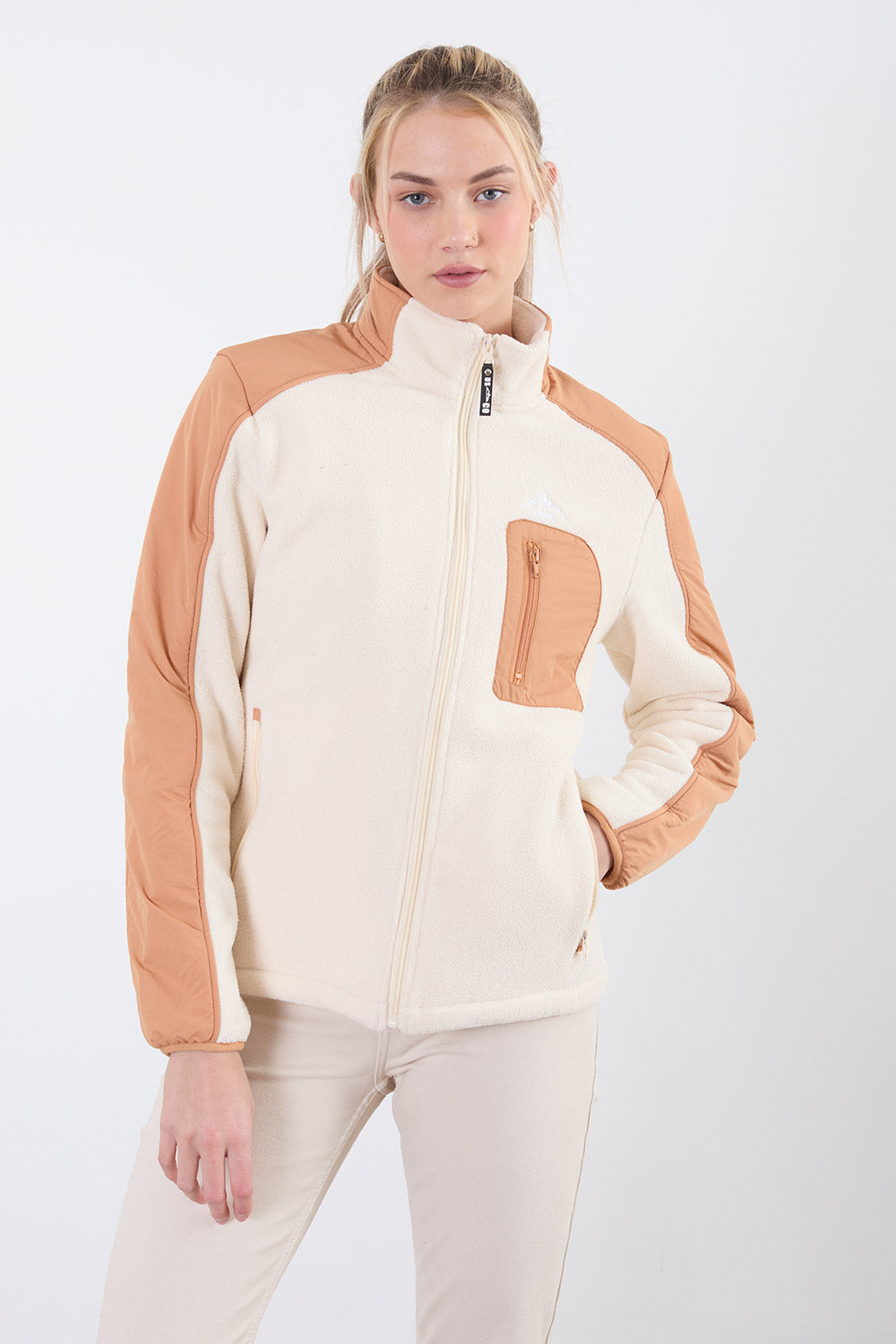 Isabella Panelled Fleece In Cashmere