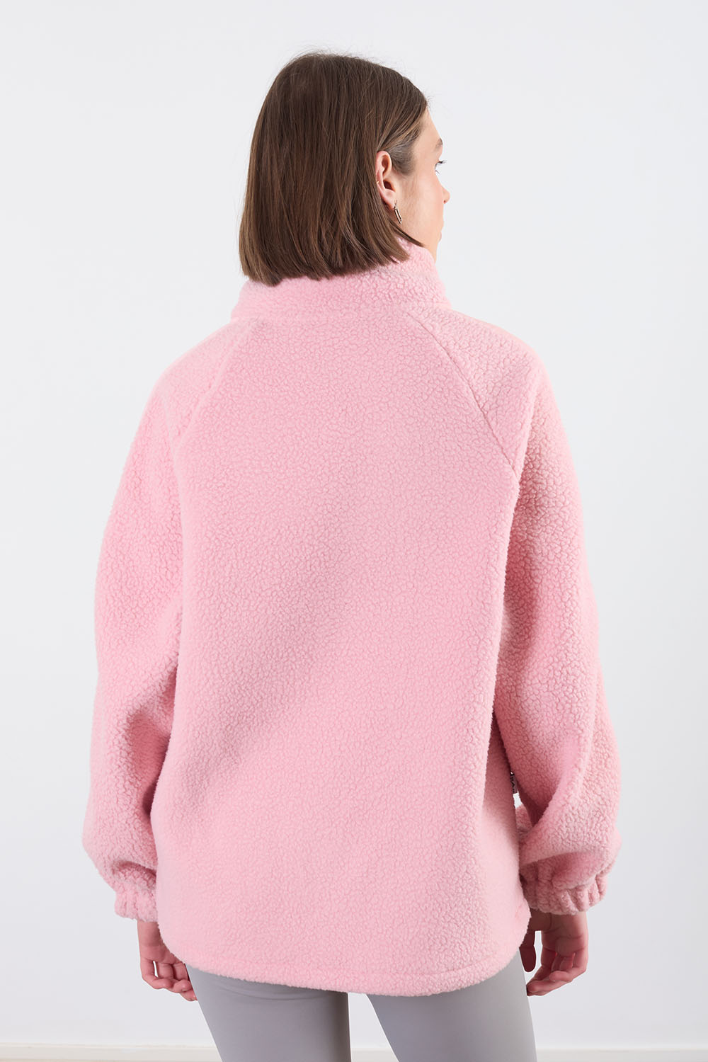 Holly Half Zip Fleece In Blush