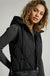 Julia Quilted Hood Gilet in Black
