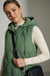 Julia Quilted Hood Gilet in Green