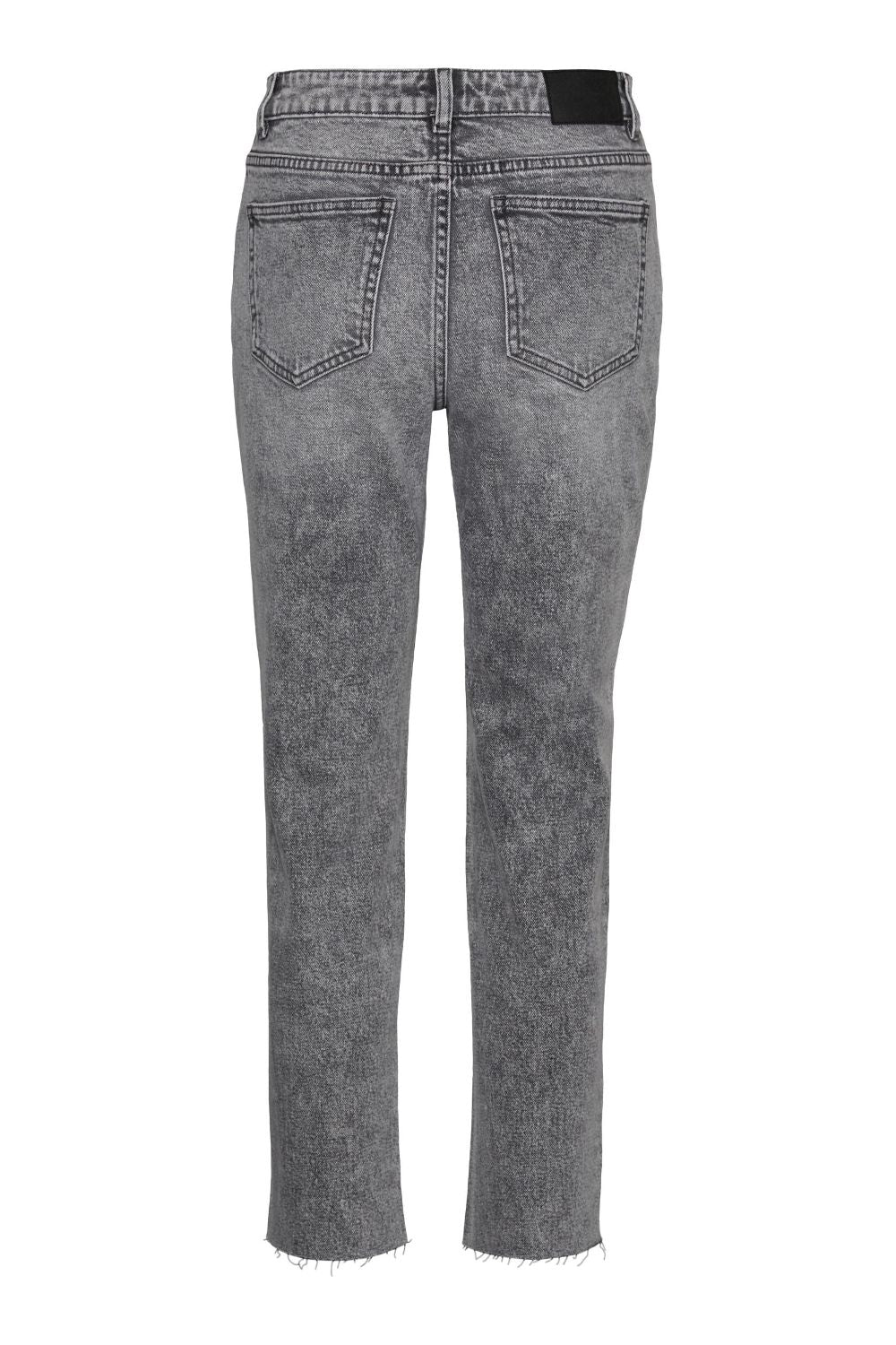 Brenda High Rise Straight Cut Jeans in Grey