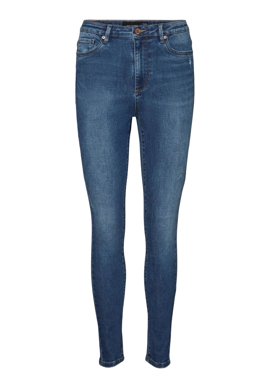 Sophia High Rise Distressed Skinny Jeans in Blue