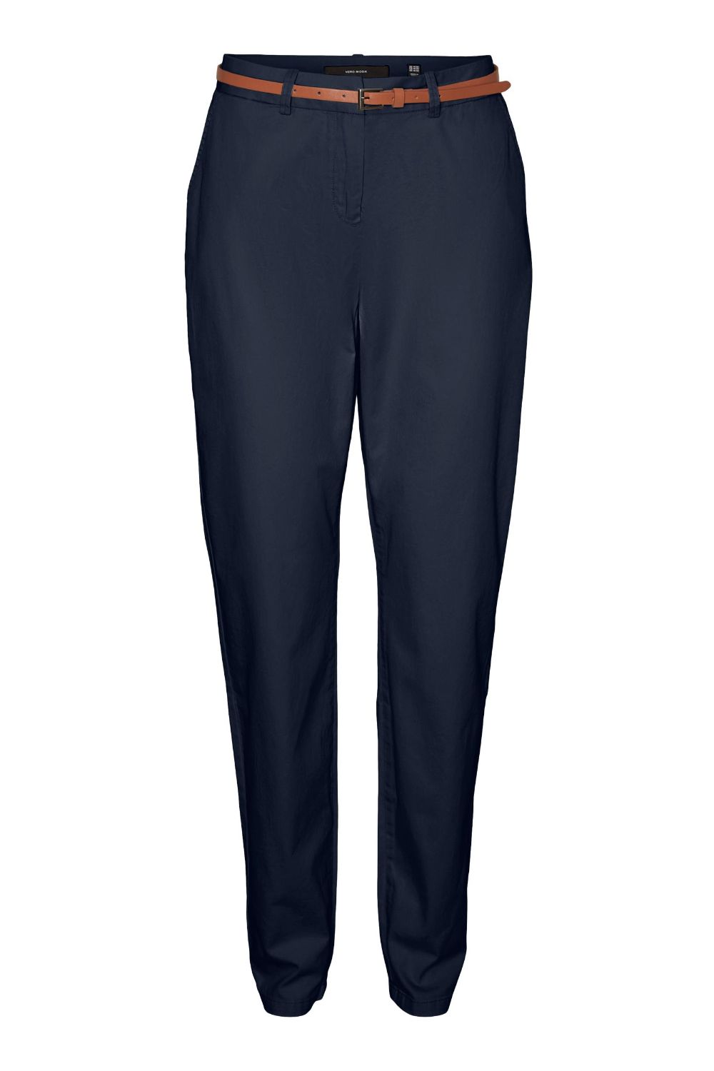 Flash Mid Rise Belted Trousers in Navy