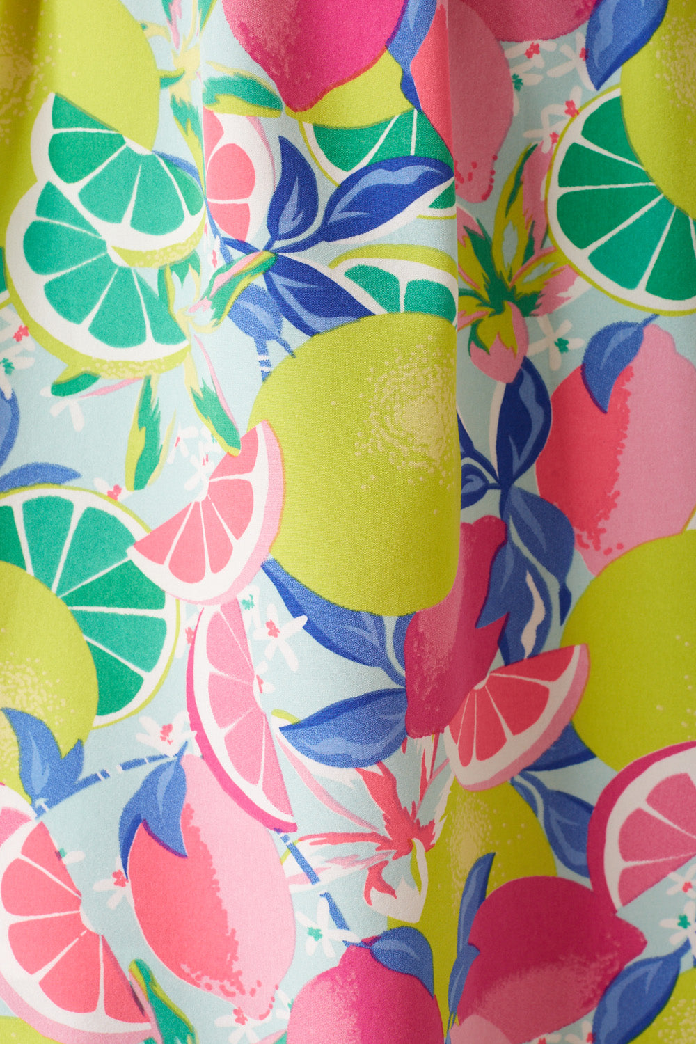 Viva Fruit Print Short Dress in Lime