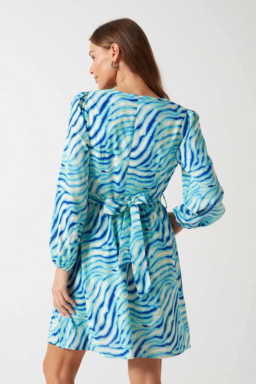 Viva Printed Short Dress in Mint