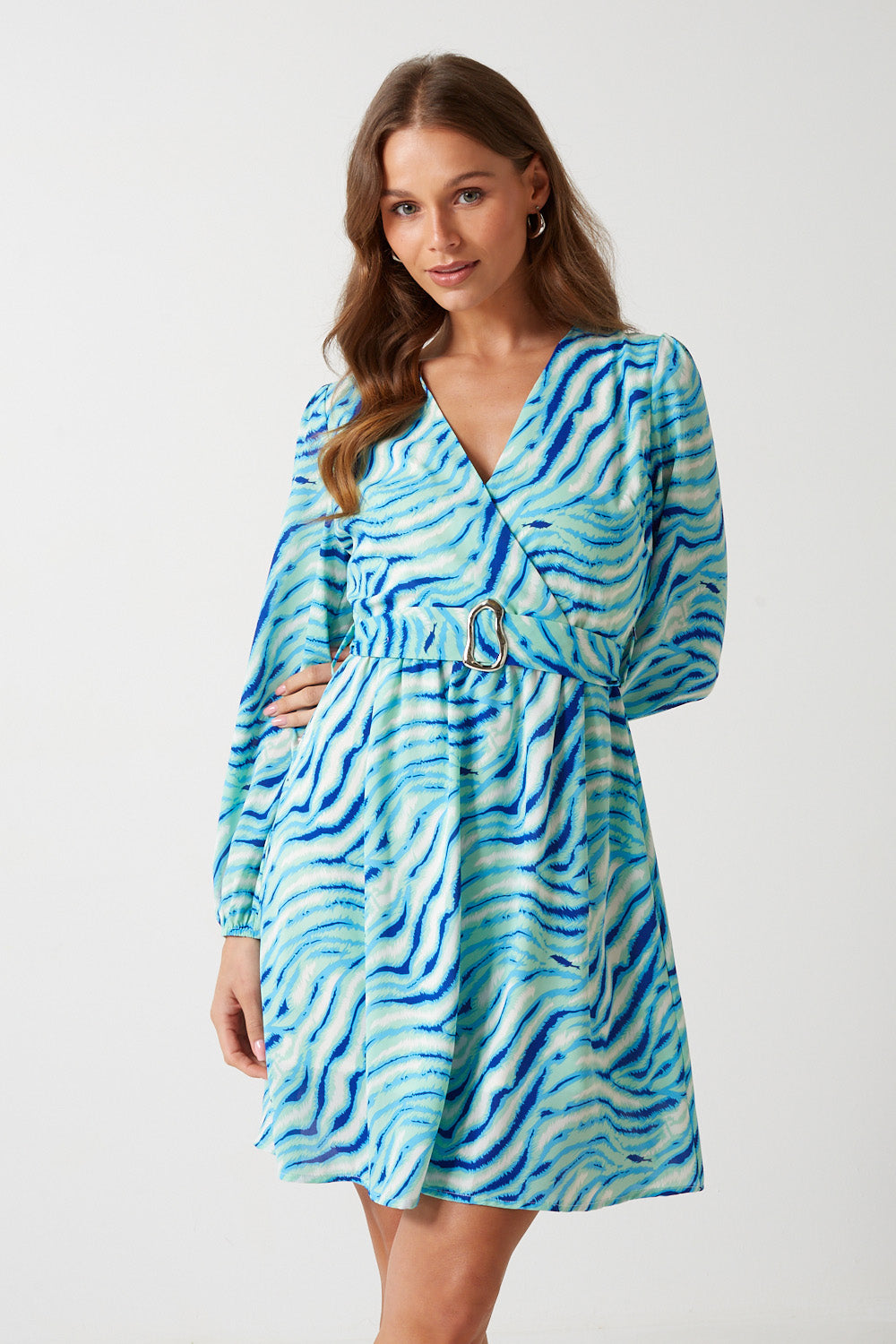 Viva Printed Short Dress in Mint