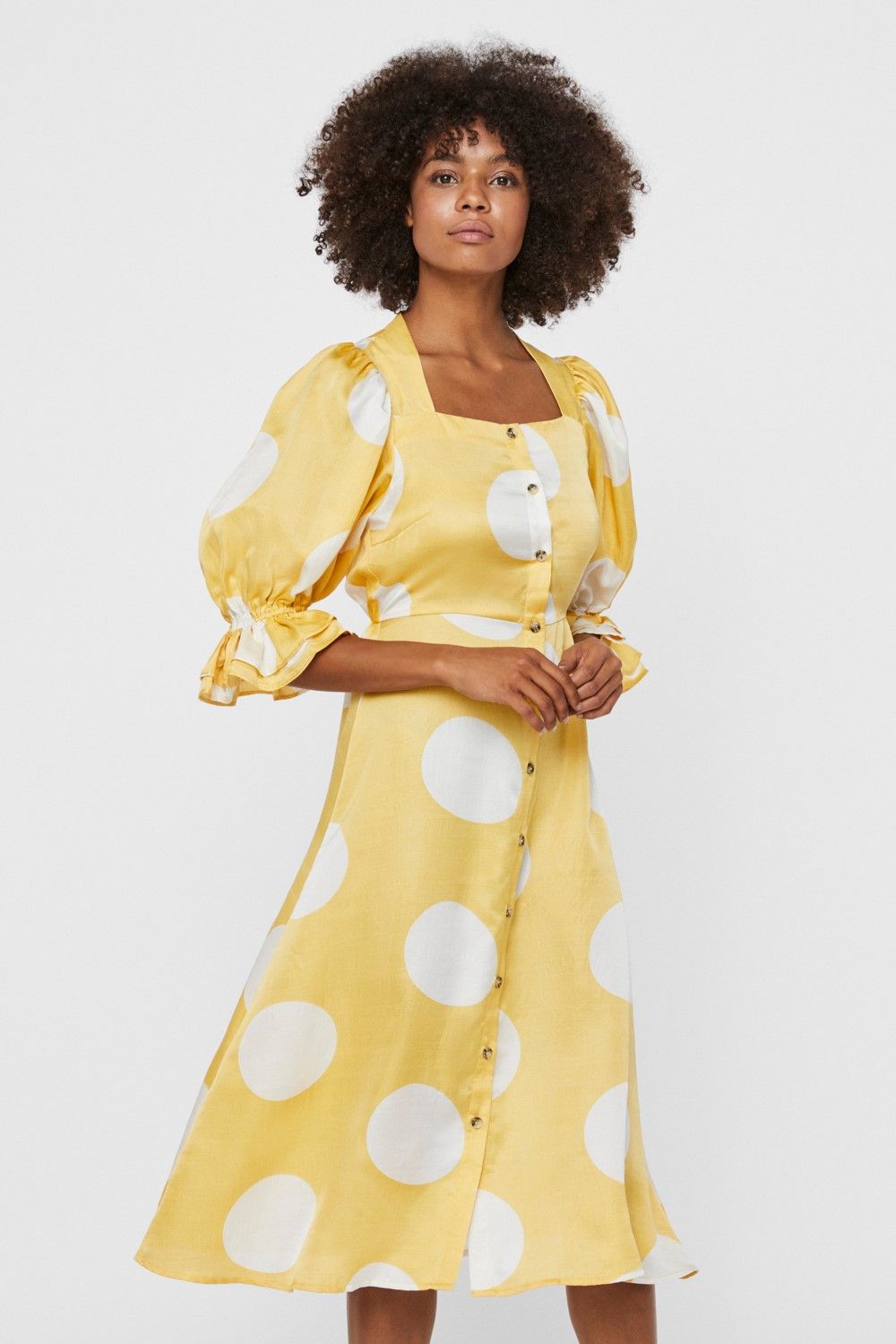 Filuca Midi Dress in Yellow
