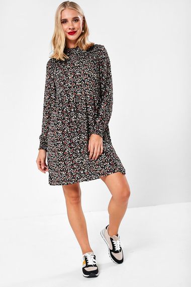JDY Nikky Ditsy Floral Dress Black | iCLOTHING -