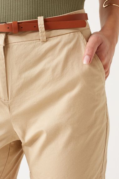 Moda iCLOTHING Chino Flashino Rise - Shorts Mid in Vero iCLOTHING Beige |