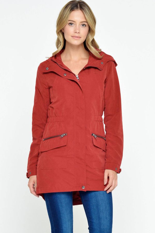 son Whitney flower Only Angelina Spring Parka in Red | iCLOTHING - iCLOTHING