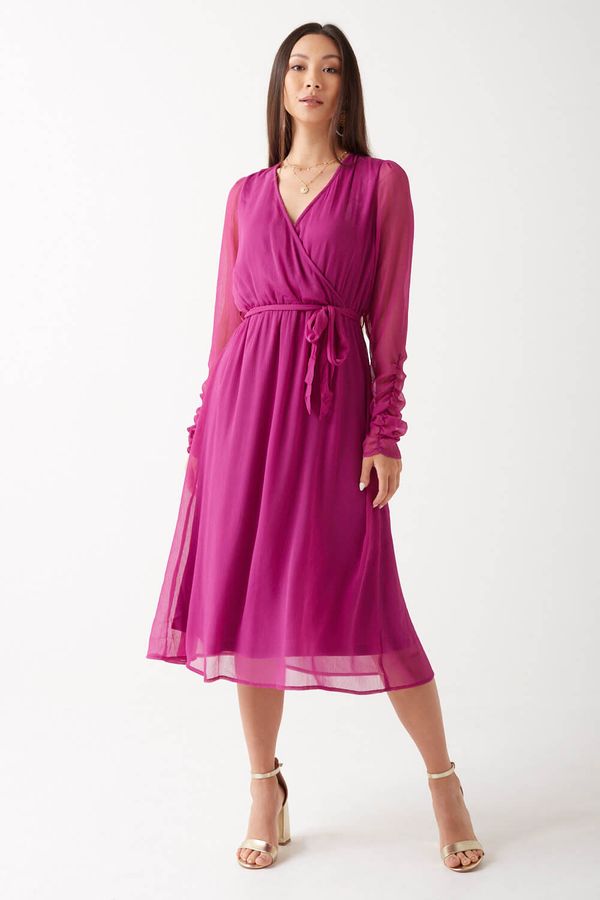 Vero Moda Carolina | Long in Midi - iCLOTHING Sleeve Purple iCLOTHING Dress