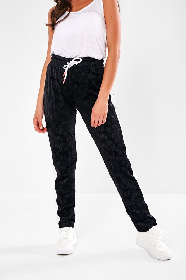 Only Play Darci Velour Lounge Joggers in Black