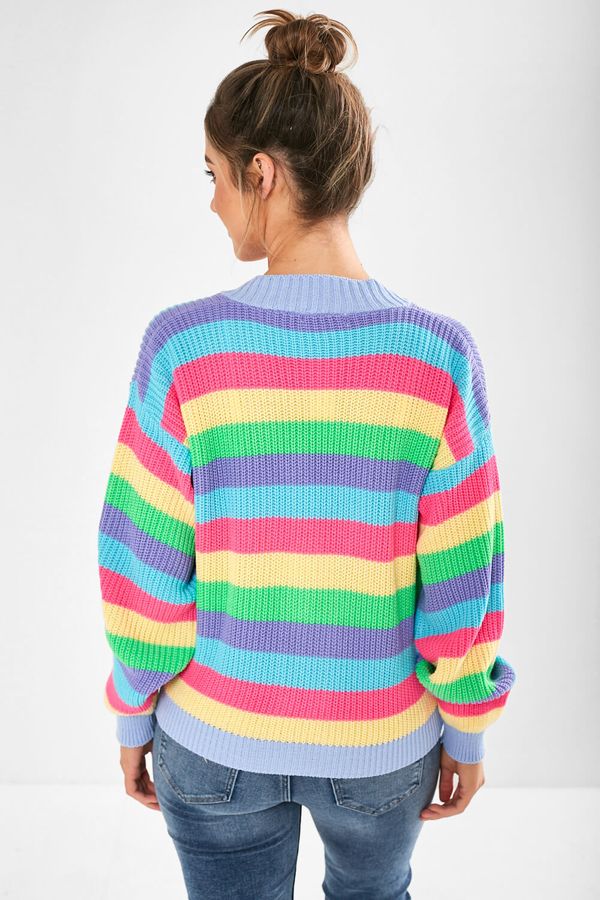 Harper Cable Knit Multi Colour Cardigan